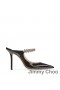 Jimmy Choo Bing 100 Muldyr Kvinner Patent Skinn Med Crystal Stropp Svart