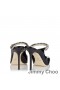 Jimmy Choo Bing 100 Muldyr Kvinner Patent Skinn Med Crystal Stropp Svart