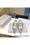 Jimmy Choo Bing Muldyr Kvinner Semsket Skinn Med Krystall Og Pearl Stropp Grå