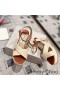 Jimmy Choo Dellena 95 Kiler Kvinner Naturlig Raffia Med JESU Monogram Beige