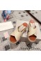 Jimmy Choo Dovina 95 Wedge Slides Women Natural Raffia With JC Monogram Beige