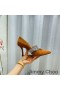 Jimmy Choo Kari 85 Pumper Kvinner Semsket Skinn Med Crystal Stropp Brun
