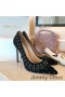Jimmy Choo Kjærlighet 100 Pumper Kvinner Semsket Skinn Med Grommeted Metall Sort