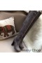 Jimmy Choo Maine 100 Kneet Boots Kvinner Semsket Skinn Med Crystal Pyntet Hæl Grå