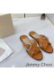 Jimmy Choo Marle Lysbilder Kvinner Sauer Skinn Med Krystaller Spenne Brun
