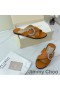 Jimmy Choo Marle Lysbilder Kvinner Sauer Skinn Med Krystaller Spenne Brun