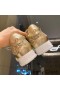 Jimmy Choo Monza Joggesko Kvinner Antikke Lær Og Glitter Stoff Gull