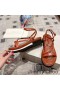Jimmy Choo Furu Plattform Flatskjerm Sandaler Kvinner Vachetta Skinn Brun