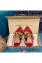 Jimmy Choo Ray 65 Slingback Pumper Kvinner Semsket Skinn Med Røde Perler