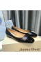 Jimmy Choo Watson Leiligheter Kvinner Monogram Patent Skinn Sort