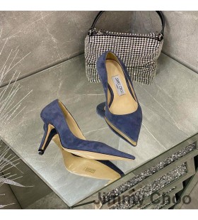 Jimmy Choo Kjærlighet Pumper Kvinner Blå Semsket Skinn