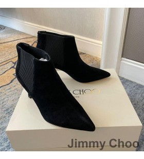 Jimmy Choo Maiara 65 Ankel Boots Kvinner Semsket Skinn Sort
