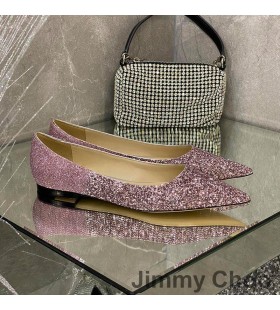Jimmy Choo Romy Leiligheter Kvinner Glitter Stoff Lilla