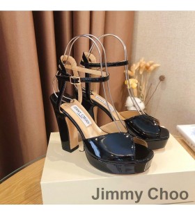 Jimmy Choo Sacaria 105 Sandaler Kvinner Patent Skinn Sort