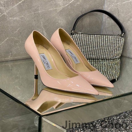 Czółenka Jimmy Choo Love Z Lakierowanej Skóry w Kolorze Różowym