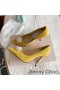 Damskie czółenka Jimmy Choo Romy Z Zamszu, Ozdobione Perłami Żółty