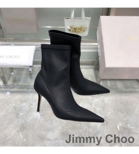 Botki Jimmy Choo Beyla 85 Damskie Ze SkÃ³ry CielÄ™cej W Kolorze Czarnym