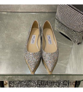 Damskie czółenka Jimmy Choo Love Z Tkaniny Glitter Degrade Srebrno-Niebieski