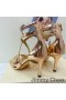 Jimmy Choo Azia 85 Sandale Femei Din Piele De Brevet De Aur