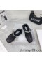 Jimmy Choo Gai Apartamente Balerina Femei Nappa Cu Cristal Curea Negru