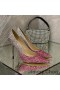 Jimmy Choo Dragoste Pompe De Femei Sclipici Degrada Tesatura Silver/Rose