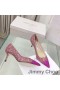Jimmy Choo Dragoste Pompe De Femei Sclipici Material Cu Degrada Toe Roz/Rose