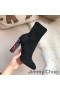 Jimmy Choo Maine 100 Glezna Cizme Femei Piele De Căprioară Cu Cristal Impodobita Cu Toc Negru