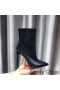 Jimmy Choo Mavie 105 Botine Femei Piele De Căprioară Și Piele Nappa Neagra