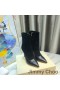 Jimmy Choo Mavie 105 Botine Femei Piele De Căprioară Și Piele Nappa Neagra