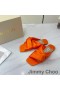 Jimmy Choo Narisa Slide-Uri De Femei Din Satin Portocaliu