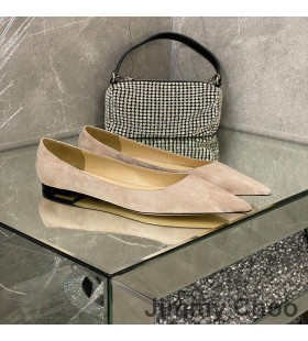 Jimmy Choo Dragoste Apartamente Femei Piele De Căprioară Bej