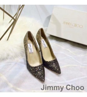 Jimmy Choo Dragoste Pompe De Femei Sclipici Degrada Materialul Negru/Auriu