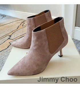 Jimmy Choo Maiara 65 Glezna Cizme Femei Piele De Căprioară De Culoare Roz