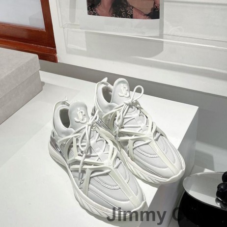 Jimmy Choo Vesmíru F Nízkej Top Tenisky Ženy Kože A Neoprénová Biela