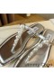 Jimmy Choo Alaina Listov Ženy Nappa Kože S Pearl Embellishment Striebro