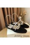 Jimmy Choo Amaya Tkaných Ženy Semiš S Pearl Embellishment Čierna