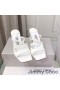 Jimmy Choo Aníz 85 Podpätky Listov Ženy Lakovaná Koža Biela