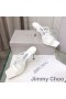 Jimmy Choo Aníz 85 Podpätky Listov Ženy Lakovaná Koža Biela