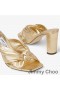 Jimmy Choo Avenue 85 Podpätky Listov Ženy Nappa Kože S Viazané Zlato
