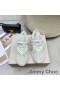Jimmy Choo Vesmíru F Unisex Tenisky Kože A Neoprénová Biela