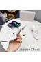 Jimmy Choo Dios 85 Podpätky Listov Ženy Kože S Pletená Pásik Biela