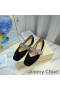 Jimmy Choo Krista Bytov Ženy Semiš S Krištáľovo Popruh Čierna