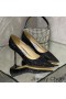 Jimmy Choo Láska Čerpadlá Ženy Lesk Znížiť Textílie, Čierna