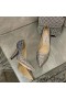 Jimmy Choo Láska Čerpadlá Ženy Lesk Znížiť Textílie, Šedá/Strieborná