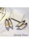 Jimmy Choo Láska Čerpadlá Ženy Lesk Znížiť Textílie, Strieborné