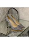 Jimmy Choo Láska Čerpadlá Ženy Lesk Znížiť Textílie, Strieborná/Šedá