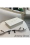 Jimmy Choo Maelie 60 Podpätky Listov Ženy Ovce Kožené Logo Tkané Pásky Biela