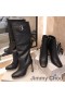 Jimmy Choo Mahesa 100 Koleno Botičky Ženy Teľa Kožené S JC Znak Čierna