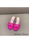 Jimmy Choo Minea Listov Ženy Lesk Textílie S Krištáľovo Reťazca Rose
