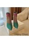 Jimmy Choo Minori 105 Členok Botičky Ženy Lesk Rozkladať S JC Znak Ruže